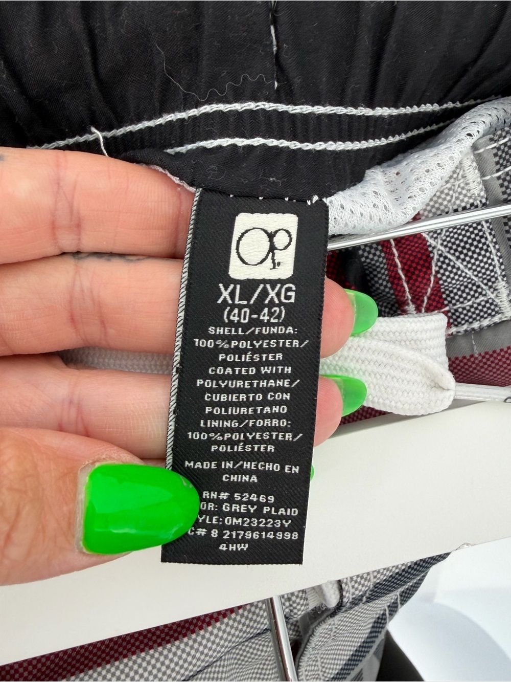 OP Plaid Board Swim Trunks - Picture 2 of 6